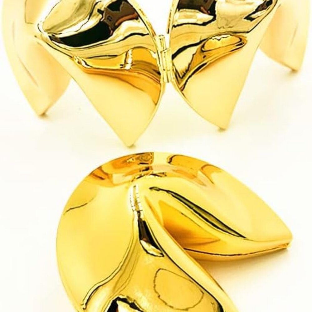 Metal Fortune Cookie Box With Message Slip Inside for Gifts(Ask for color)